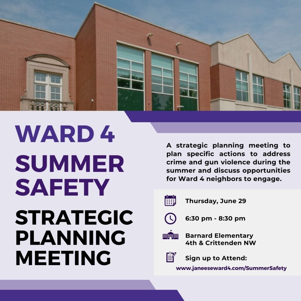 Ward 4 Dispatch: New School Year, Movie Night, and Events Across Ward 4! -  Councilmember Janeese Lewis George